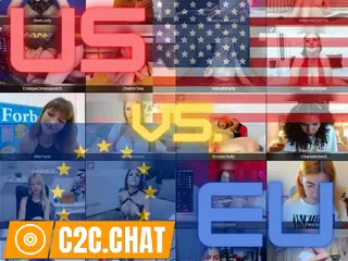American girls Vs. European Cam Girls in Live C2C Sex Chat